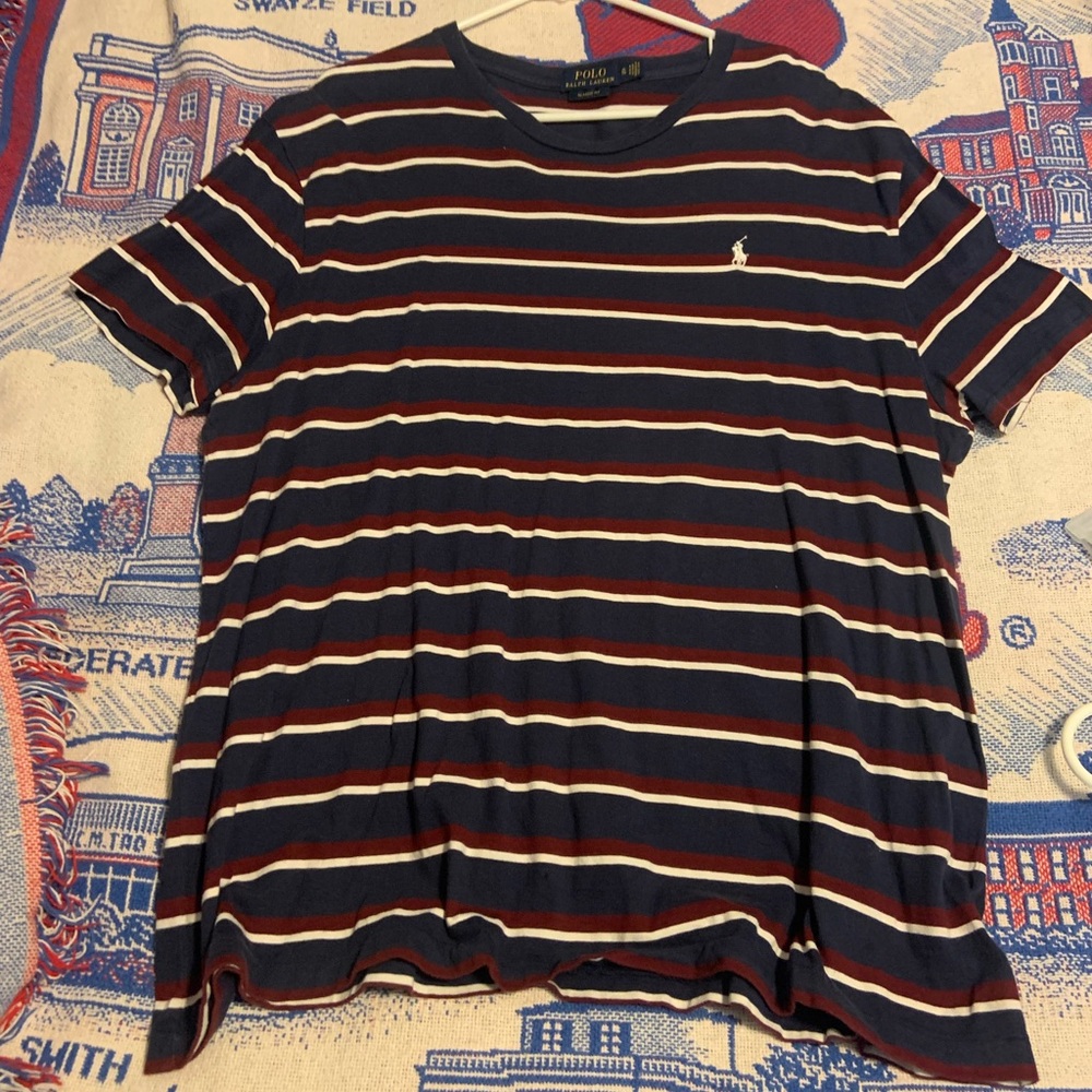 Polo by Ralph Lauren Blue and Red Short Sleeve Tee